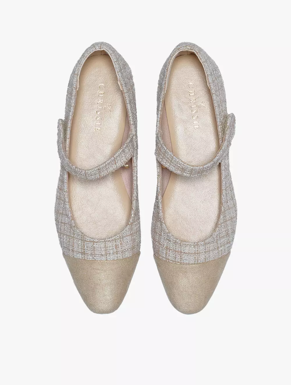 Payless Chrissie Womens Isabel Mary Jane Flats - Beige_15