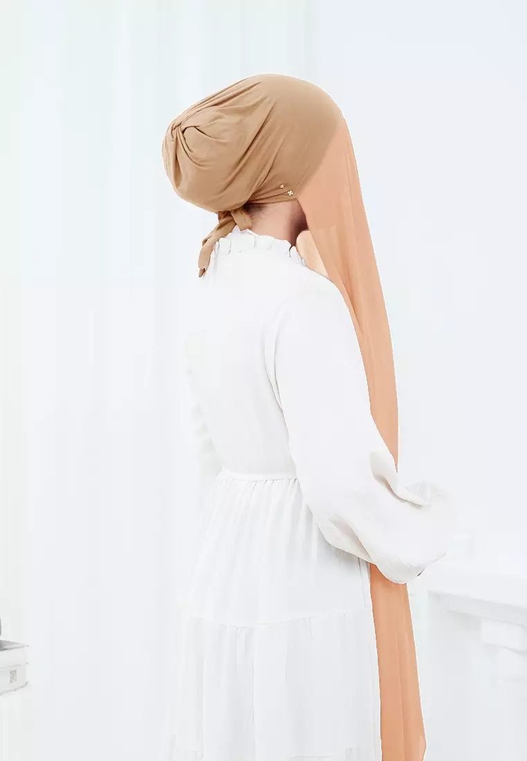 HIJAB INSTAN ELENA - DUSTY ORANGE