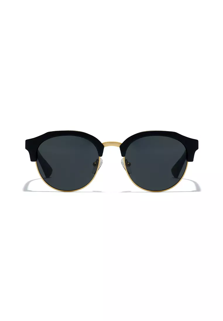 HAWKERS POLARIZED Gold Dark CLASSIC ROUNDED Sunglasses for Men and Women, Unisex. UV400 Protection. Official Product designed in Spain