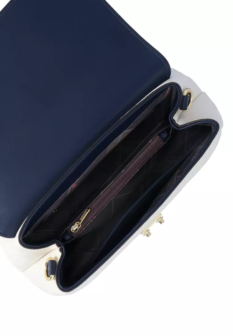 Medium Blue Denim Top-Handle Bag