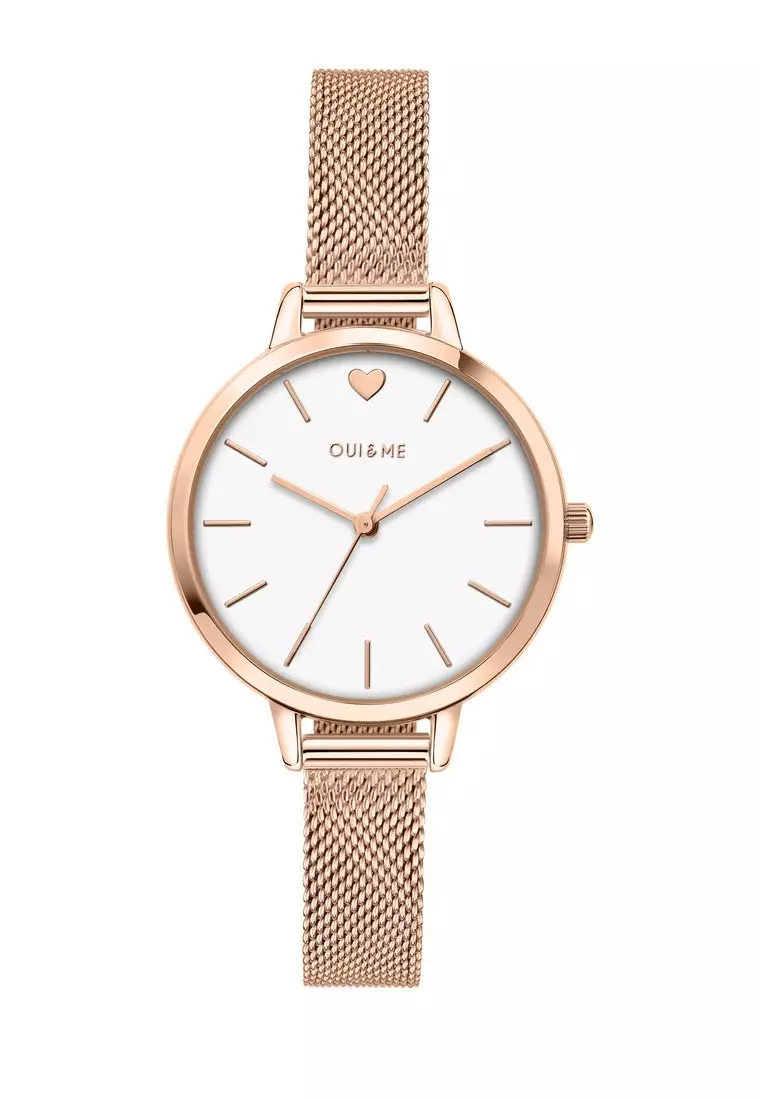 [Sustainable Watch] Oui & Me Petite Amourette 32mm White Dial Women's Quartz Rose Gold Watch ME010051