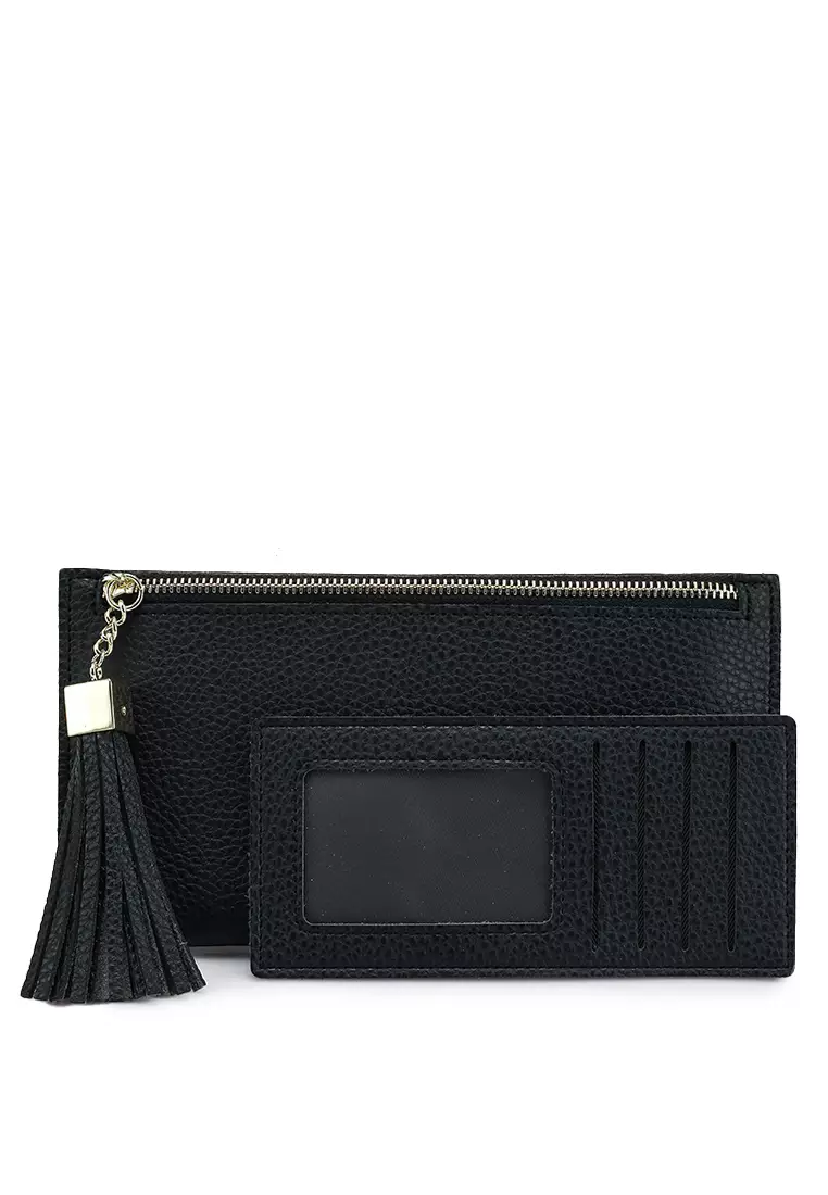 Pebbled Pouch With Card Holder