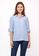 nicole blue nicole -  Fold Over Collar Short Sleeve With String Tie Blouse F4D3AAA2E6A7D0GS_1