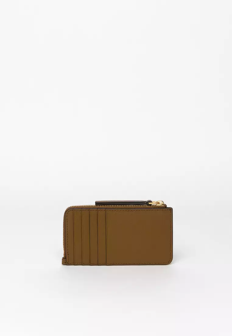 Tory Burch Robinson Top Zip Card Holder coin Purse