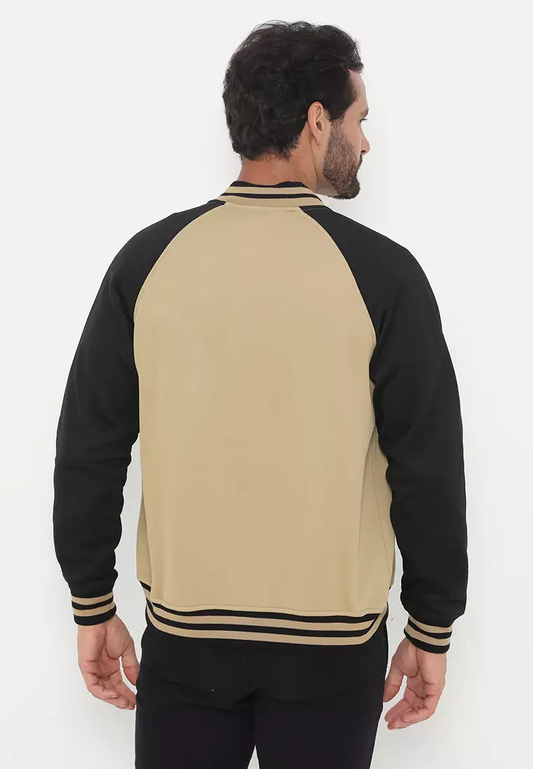 Jacket Cvc D&F Bomber Khaki Black