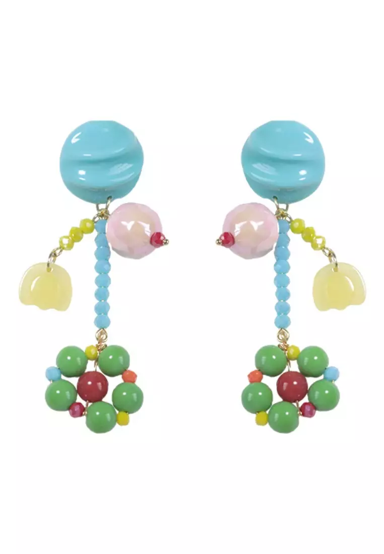 Summer refreshing dopamine beaded colorful earrings K062409