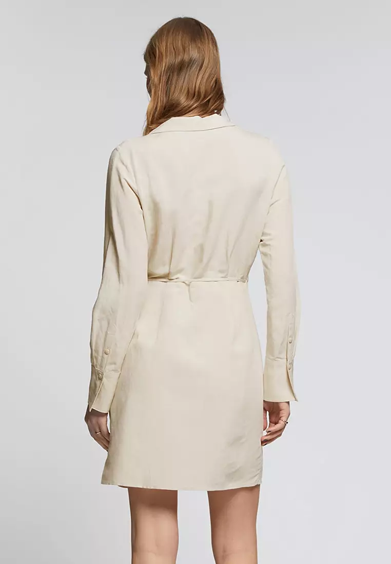Mini Wrap Shirt Dress