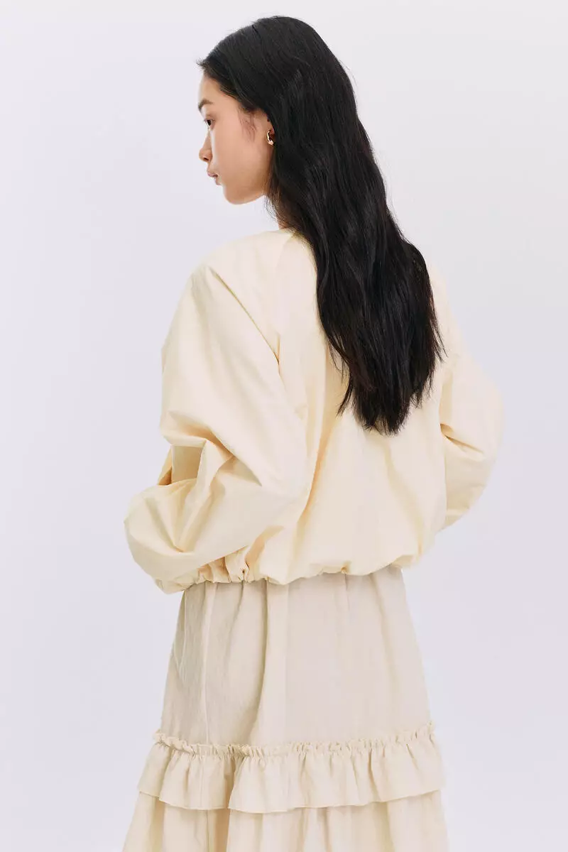 Pleat-detail jacket
