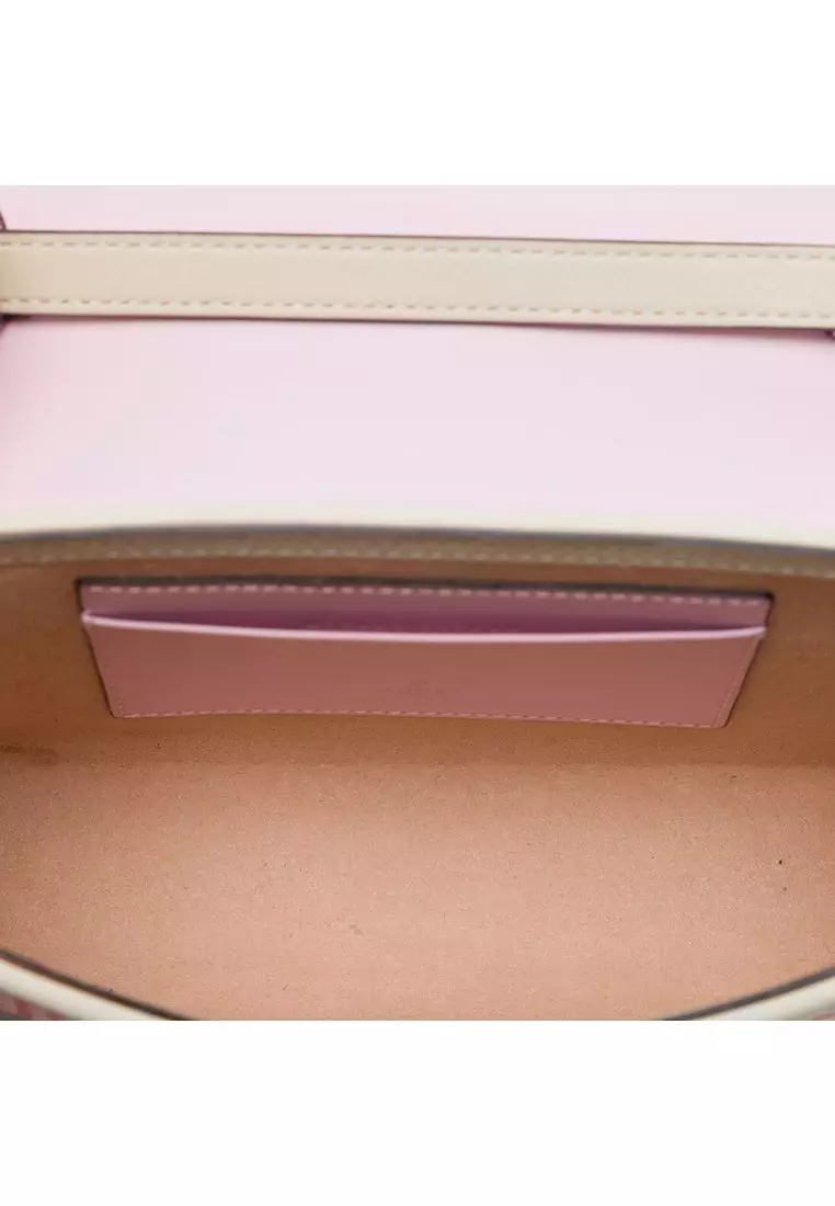 Pre-Loved Gucci Mini Gg Supreme Monogram Les Pommes Padlock Satchel