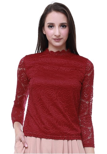 Giselle Lace Top red