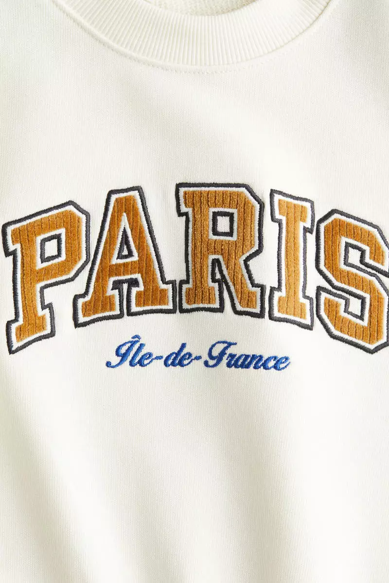 Printed crew-neck sweatshirt