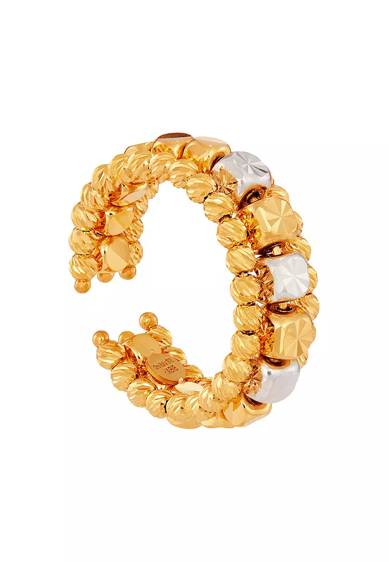 HABIB Oro Italia 916 Yellow and White Gold Ring GR58510425(YW)-BI (22K Gold)