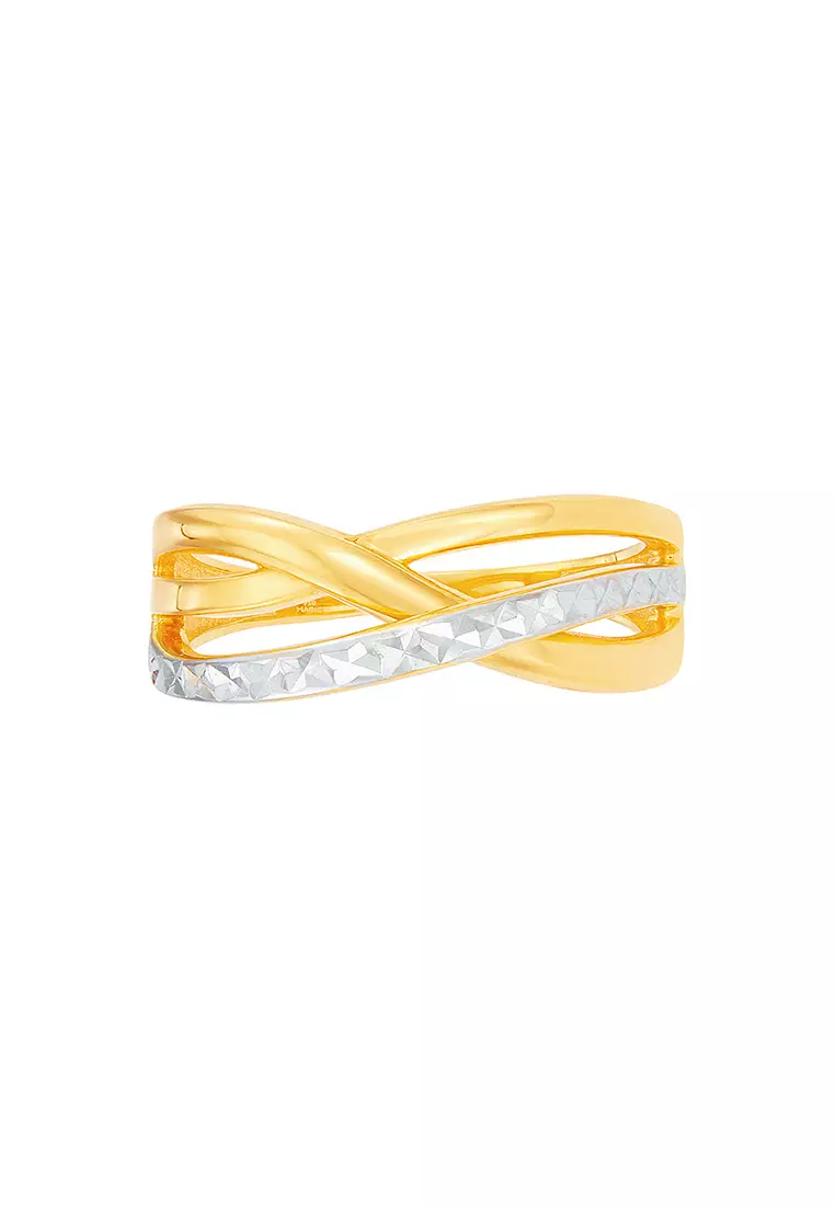HABIB Oro Italia 916 Yellow and White Gold Ring GR58170125(YW)-BI (22K Gold)