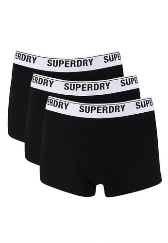 SUPERDRY black and white Trunks Multi Triple-Pack - Original & Vintage 6680FUS8BF89A7GS_1