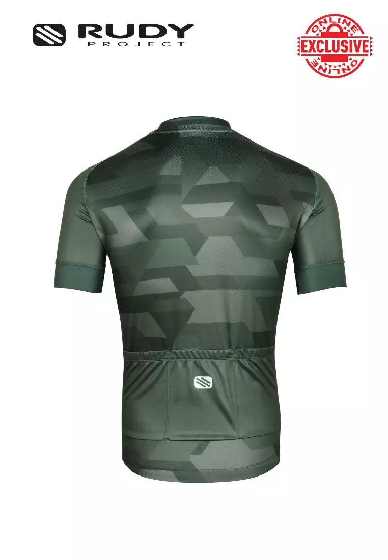 Unisex Camouflage Cycling Jersey – Army Green | Breathable Bike