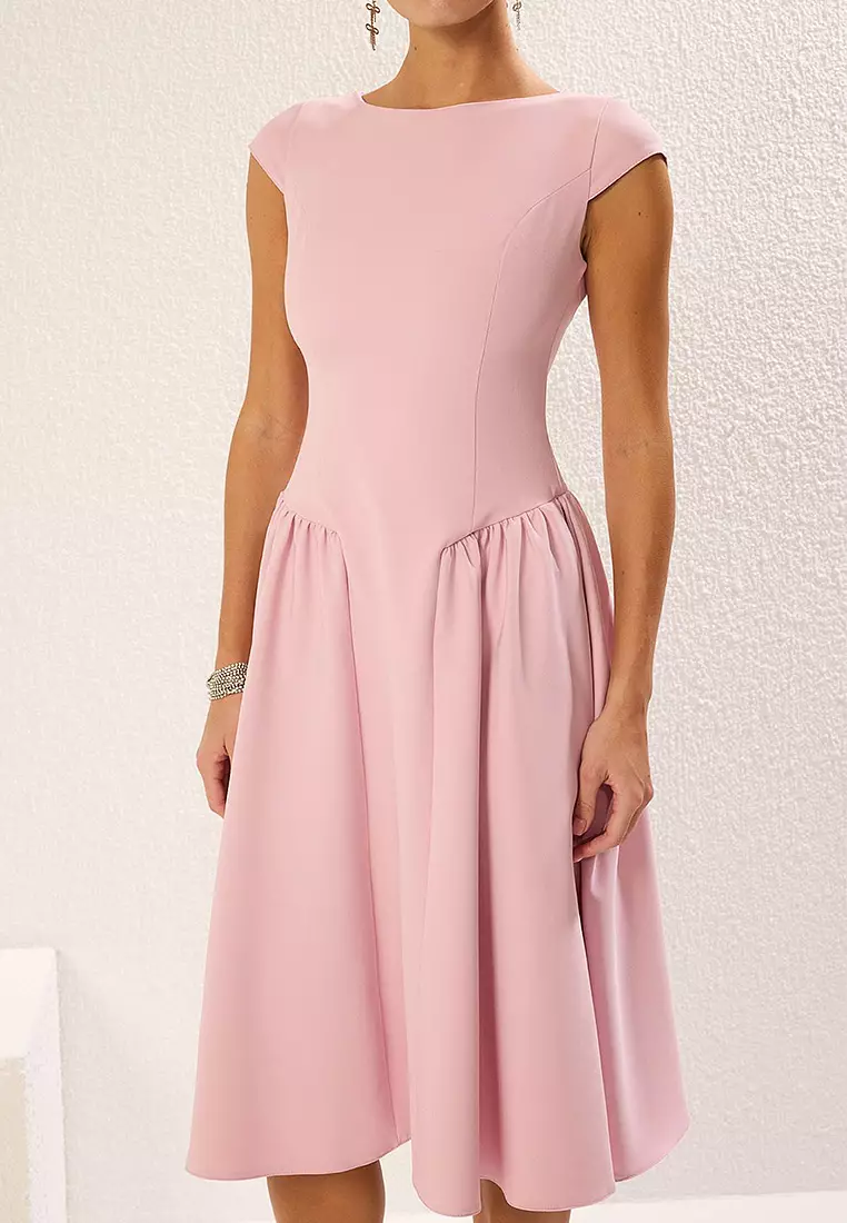 Open Back Midi Dress