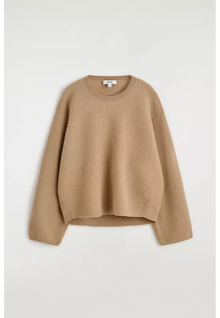 BOILED-WOOL CREW-NECK JUMPER