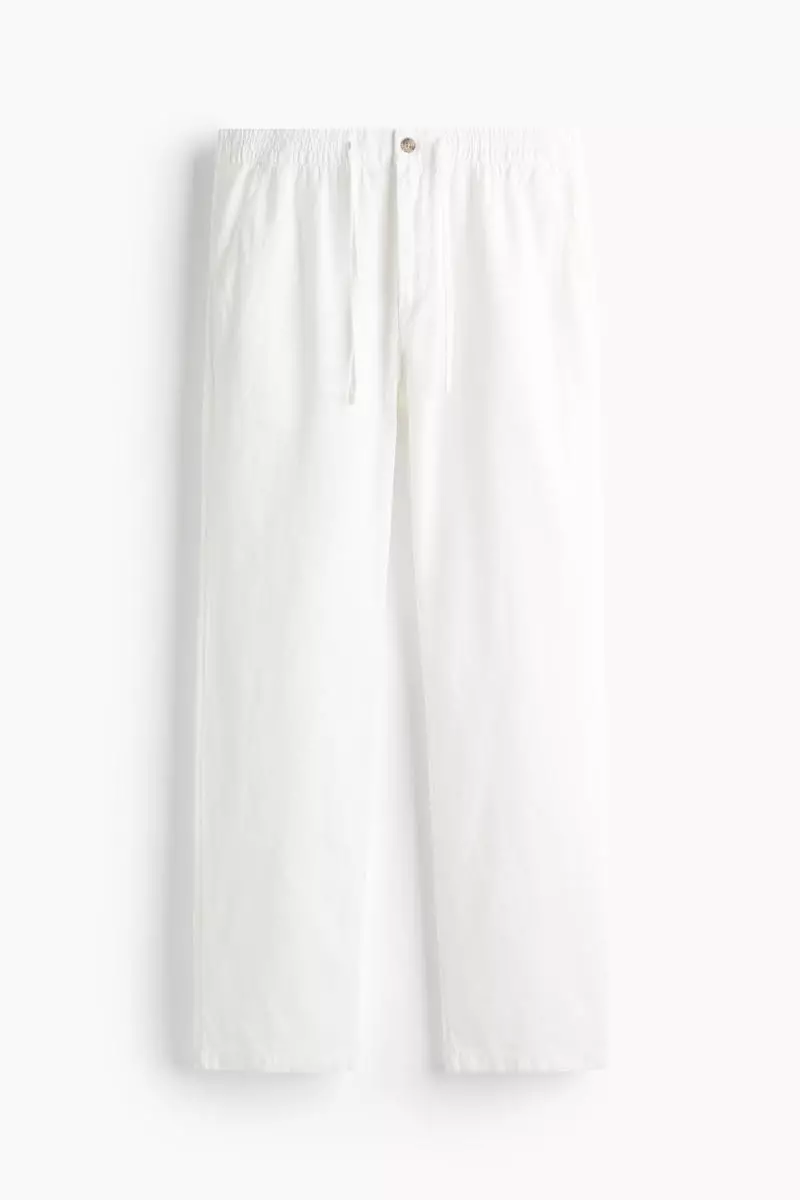 Regular Fit Linen-blend trousers