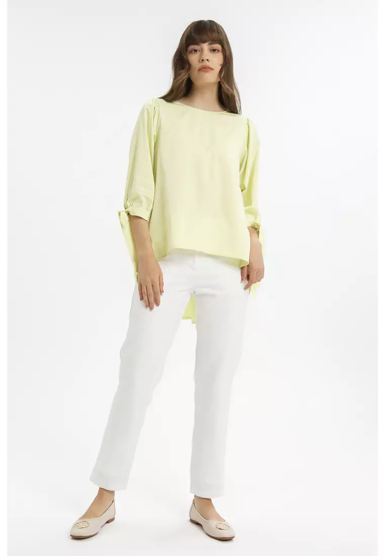 Minimal Derryl Blouse Lime Green