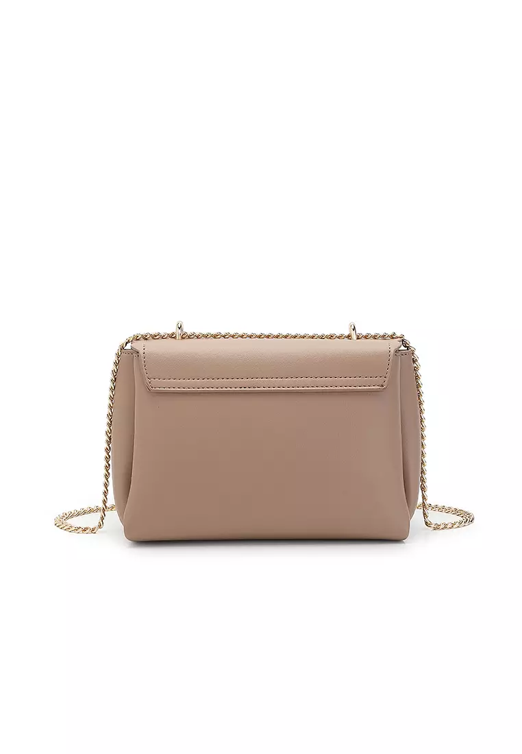 Women's Chain Shoulder Bag / Sling Bag / Crossbody Bag (單肩包 / 斜孭袋) - 棕色