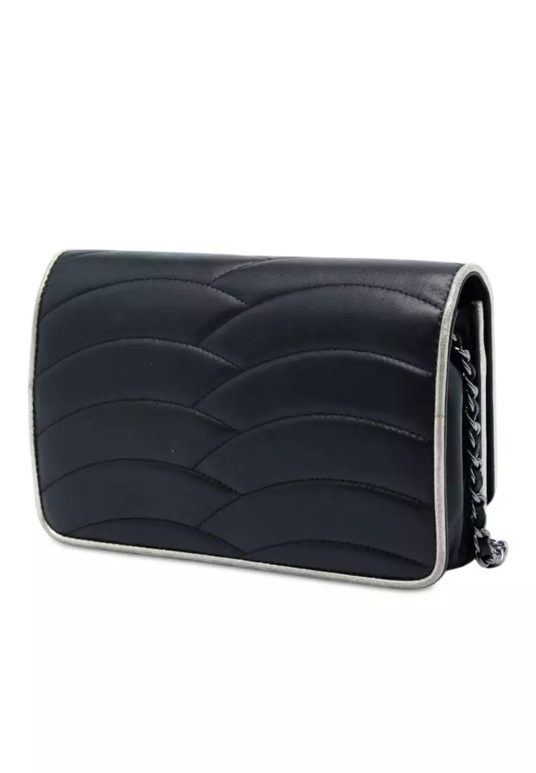 Pre-Loved Chanel Lambskin Pagoda Wallet On Chain