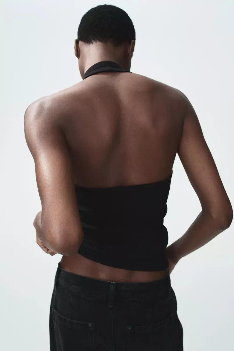 Cotton halterneck top