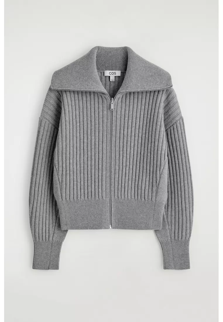 RIBBED MERINO WOOL JACKET