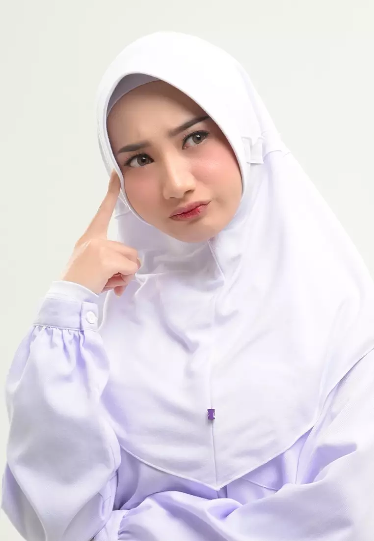 Rabbani - Kerudung Instan Sekolah Morgan Exclusive Putih S