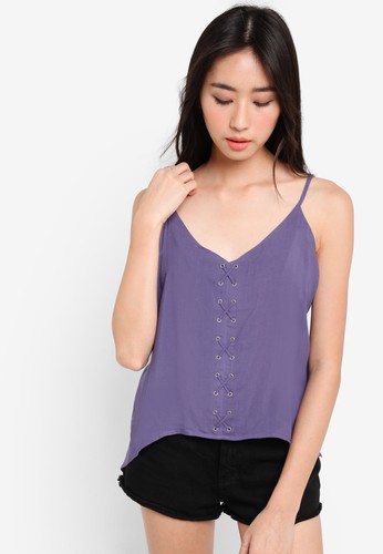 LOVE Lace Up Cami Top
