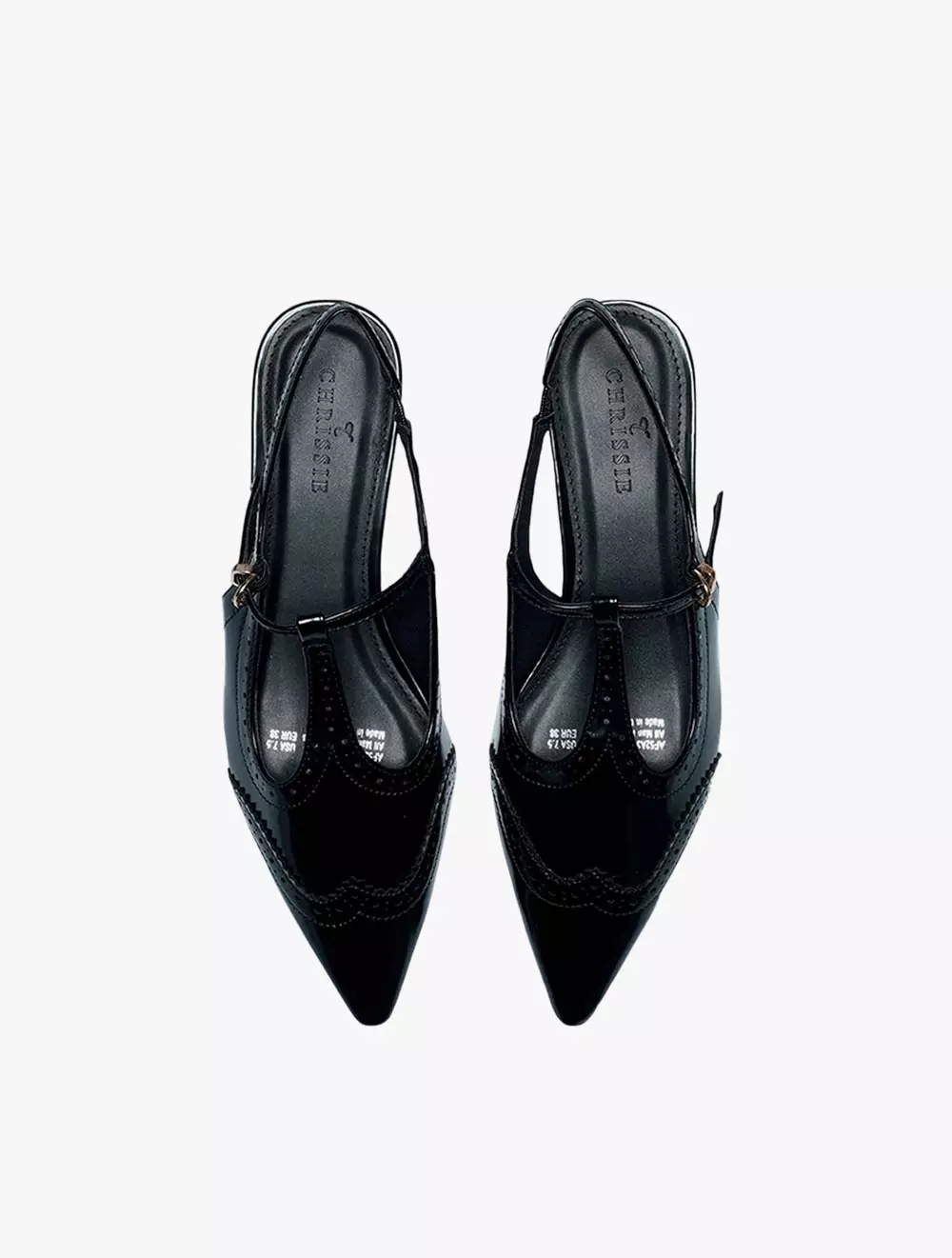 Payless Chrissie Womens Rosemary T-Strap Kitten Heels - Black_04