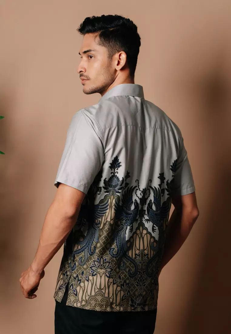 Hadinata Batik Premium Pria Kemeja Pendek Superfine Rakha Rikha