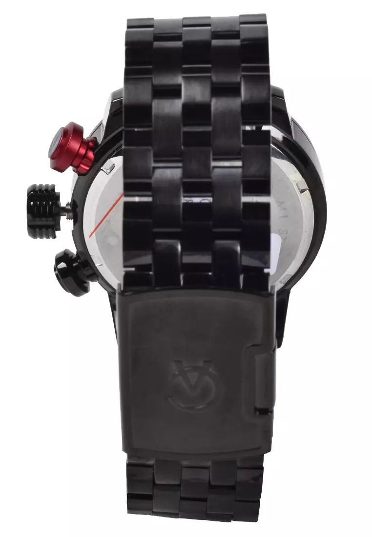 Alexandre Christie - Chronograph Watch - Black - Stainless Steel Bracelet - 6163MCBIPBARE