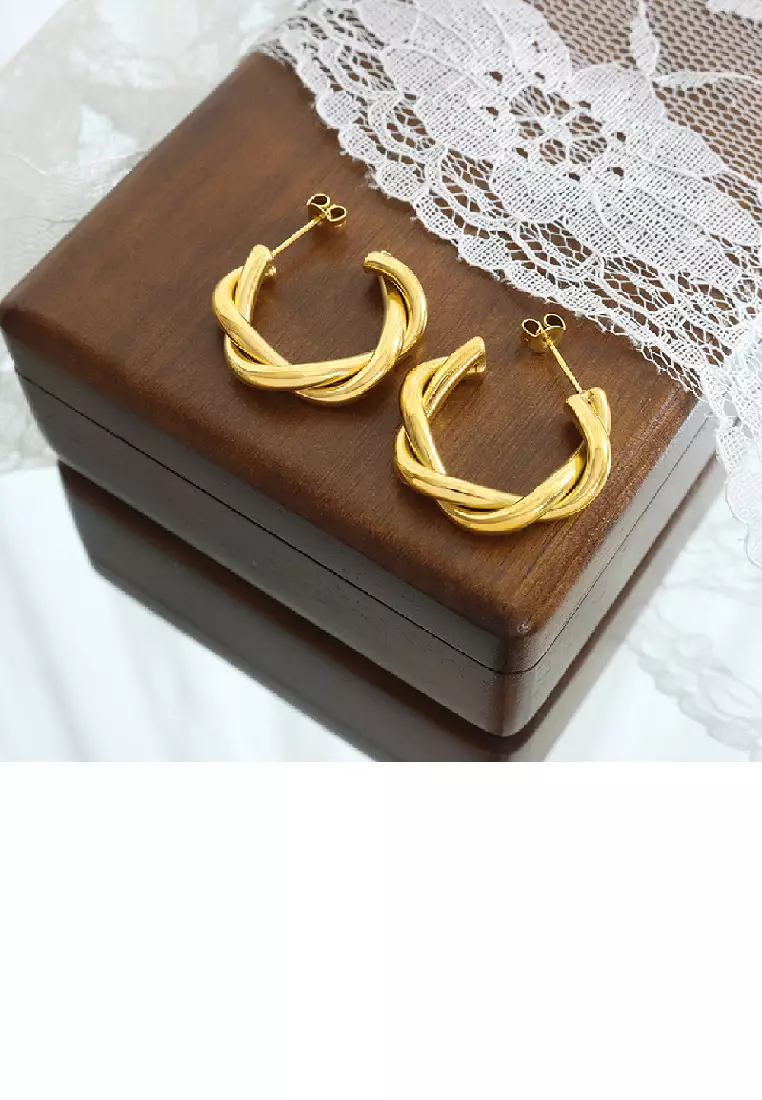 Buy Mooclife Simple Personality Plated Gold 316L Stainless Steel