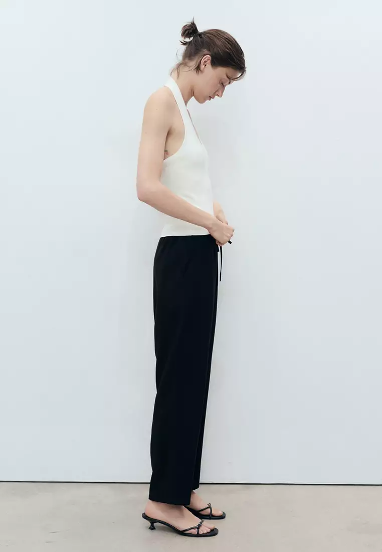 Drawstring Flowy Trousers