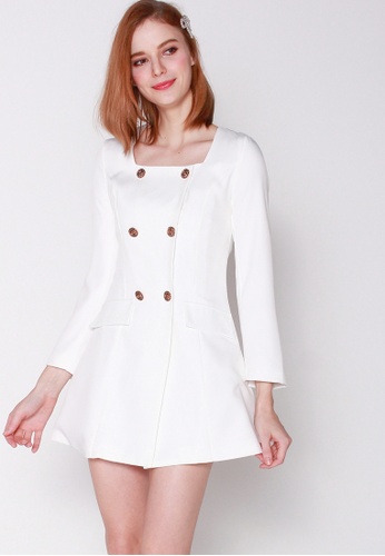 JOVET white Classic Suit Dress 8B92FAAFEA4140GS_1