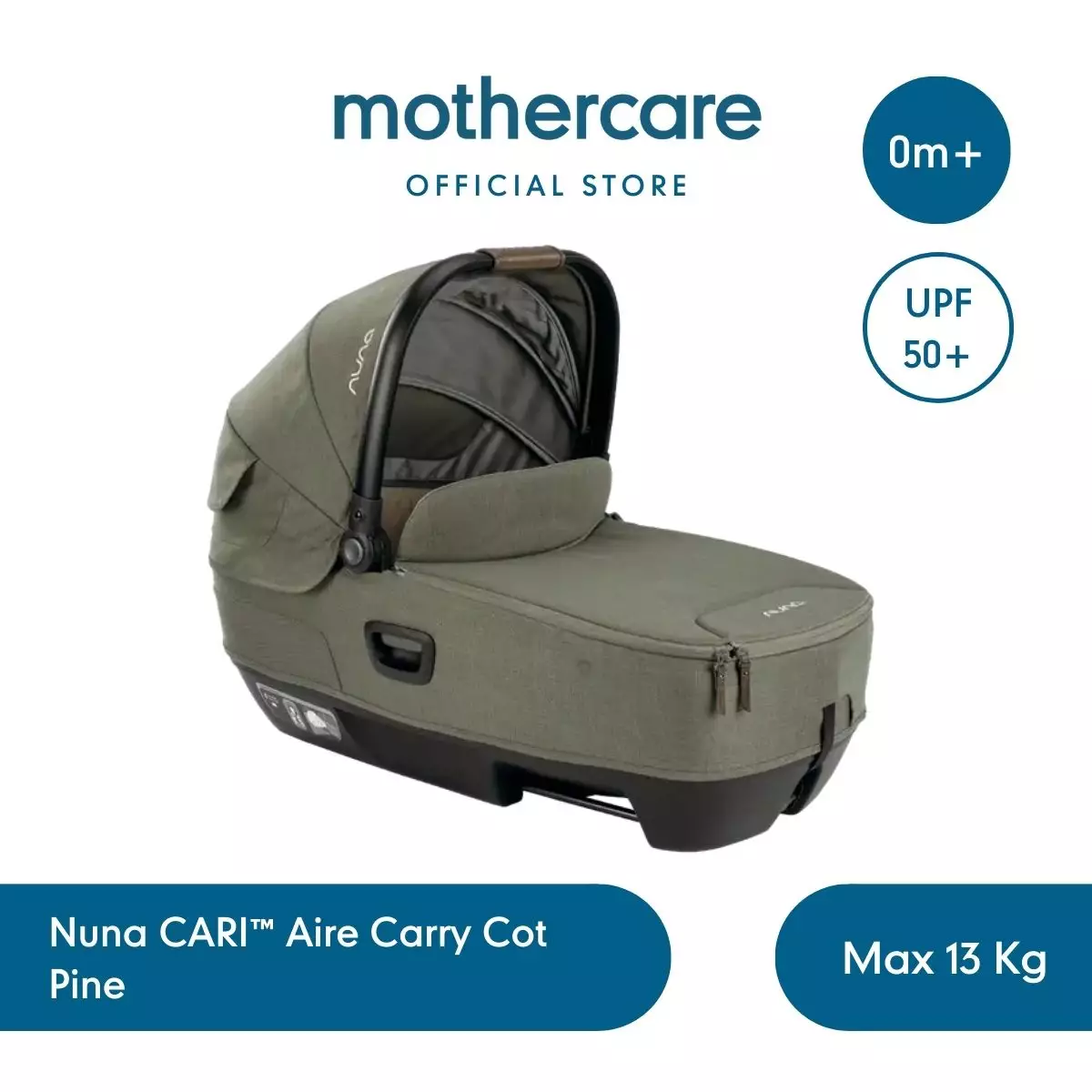 Nuna Cari™ Aire Carry Cot Pine - Tempat Tidur Kereta Dorong Bayi