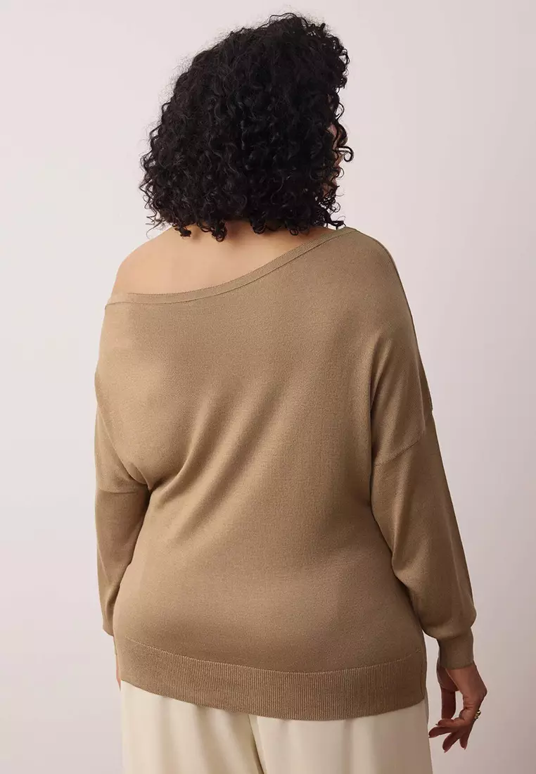 Mink Boat Neck Knitwear Sweater Tbbaw24An00041