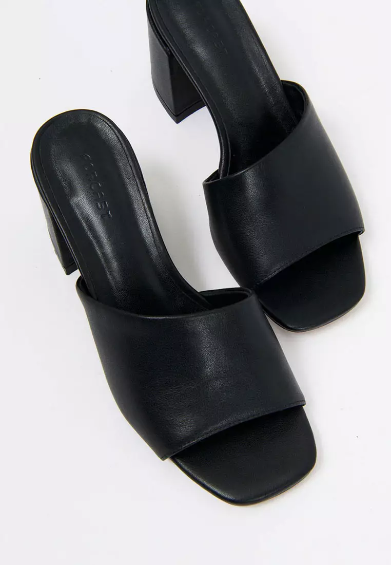 Kristin Leather Block Heel