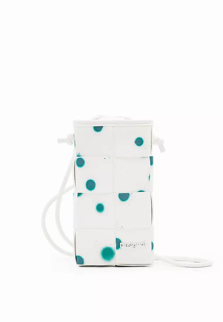 Desigual Woman Accessories L woven droplets phone pouch.