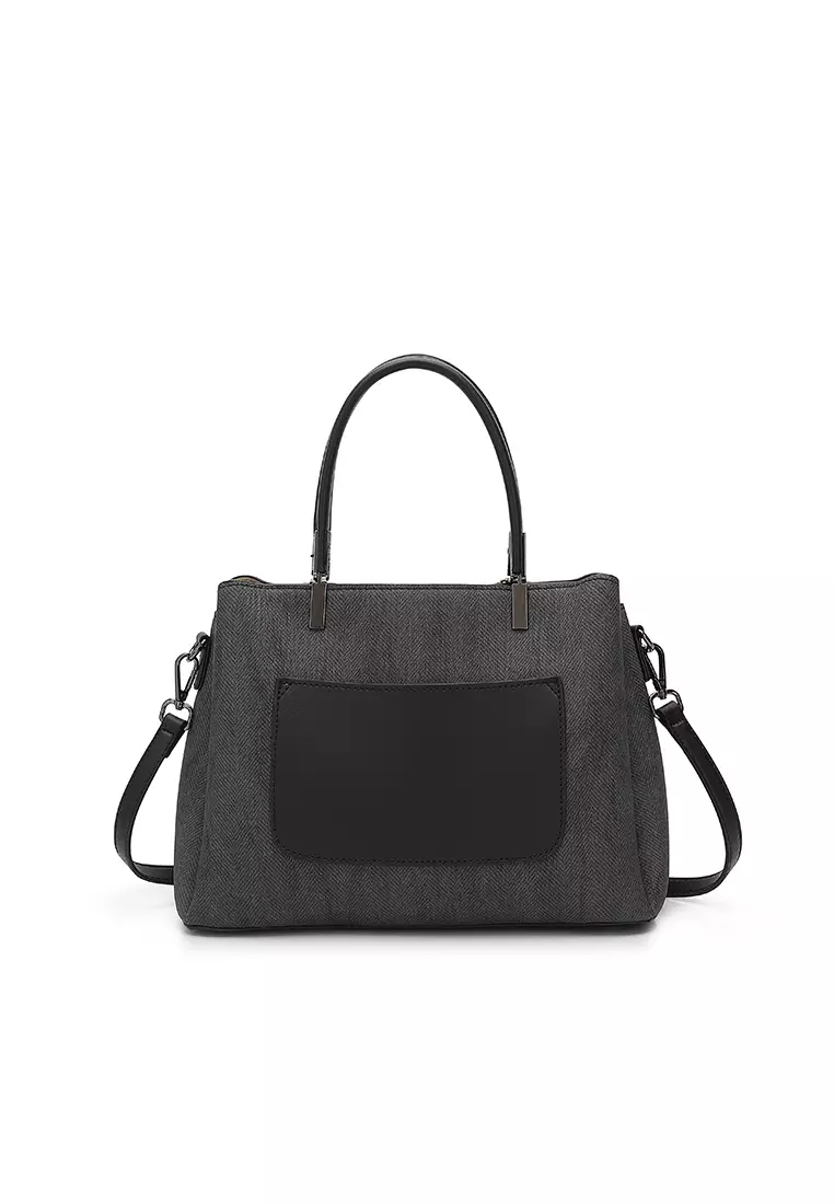 Women's Top Handle Bag / Sling Bag / Crossbody Bag / Shoulder Bag (Tas Tangan Wanita / Tas Selempang Wanita / Tas Bahu Wanita) - Hitam