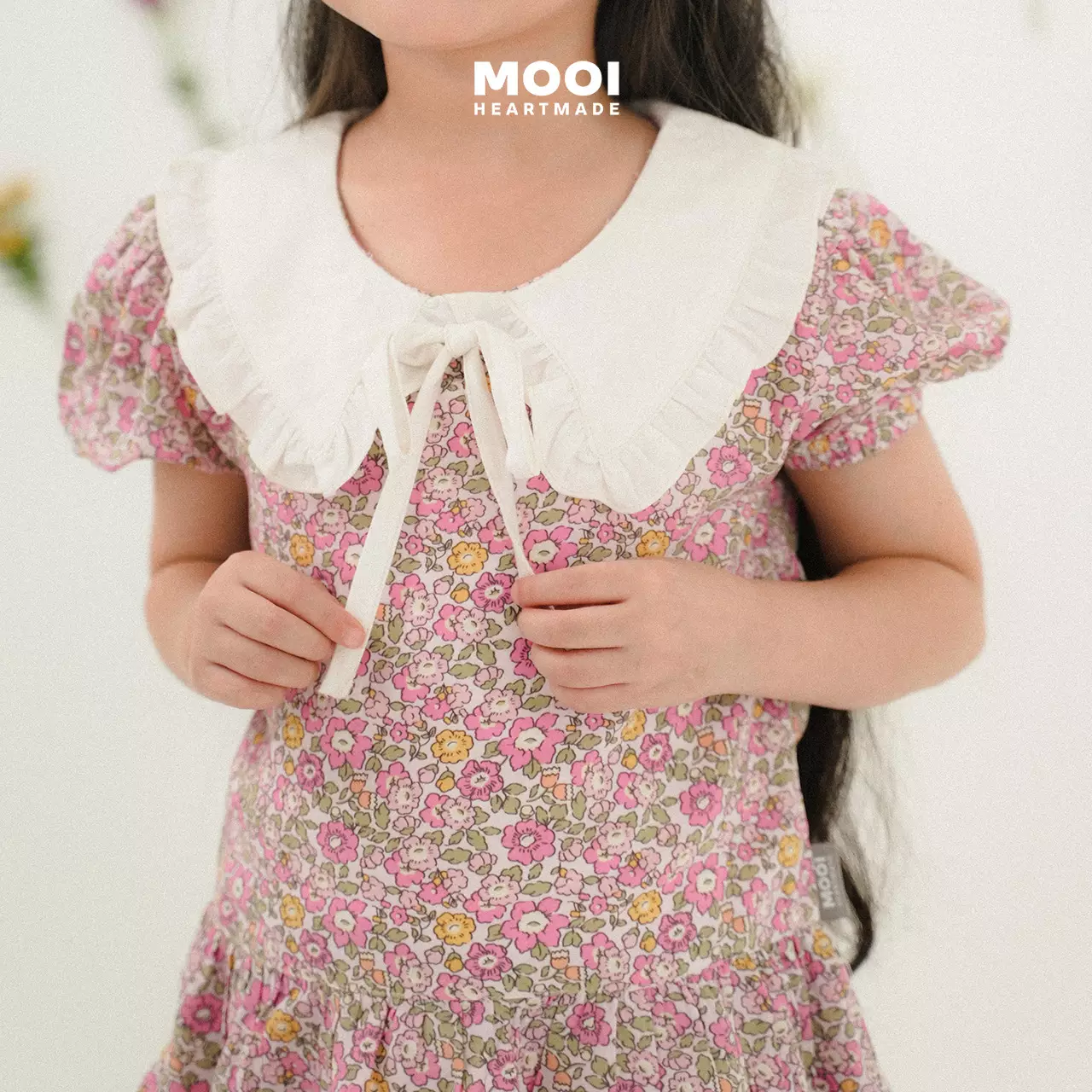 Mooi Atasan Anak Perempuan Vania Top - Rose Tan