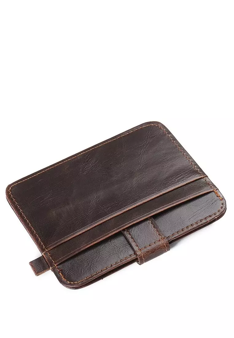 Zackly Dompet Kecil dengan Hasp Ring Handmade Material Leather Kulit ORIGINAL - Dark Brown