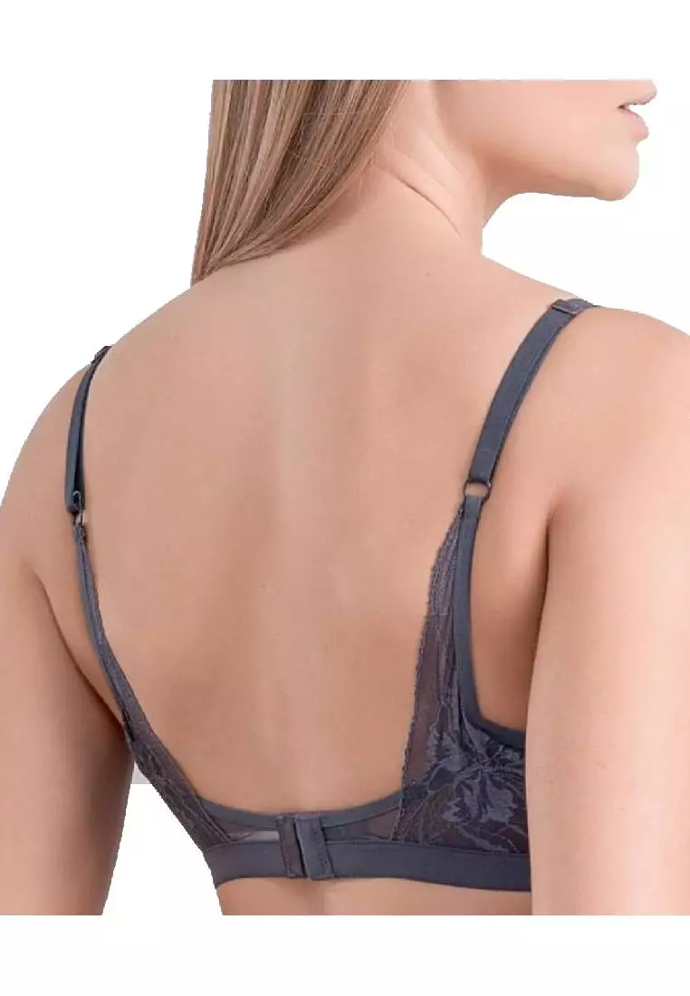 Triumph Style Fantasy Beauty Back Wired Push Up Bra (Pebble Grey)