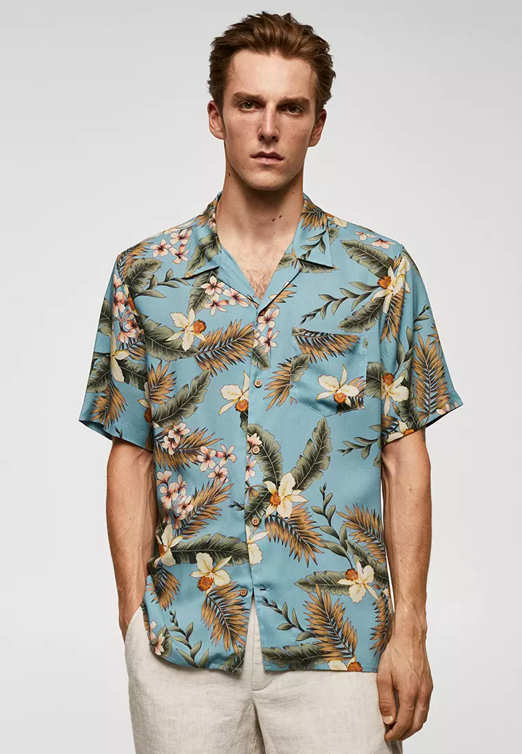 Shirt men printed clearance