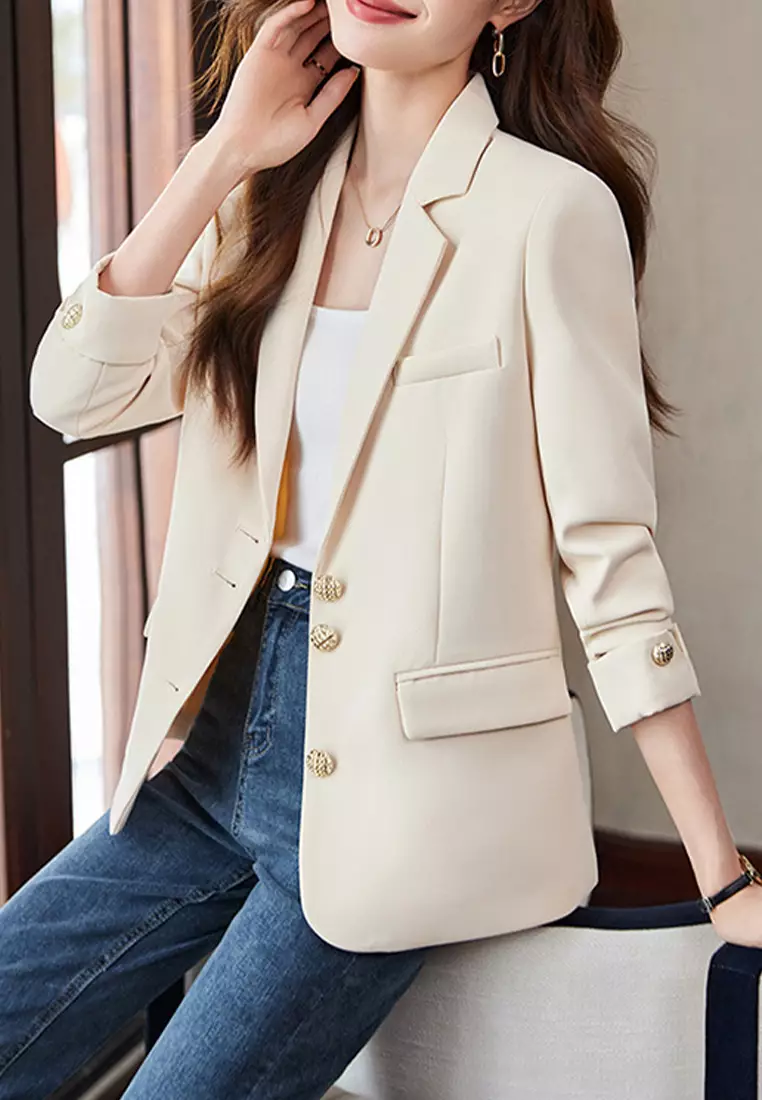 Causal Slim Cut Suit Jacket YGH-EL8676