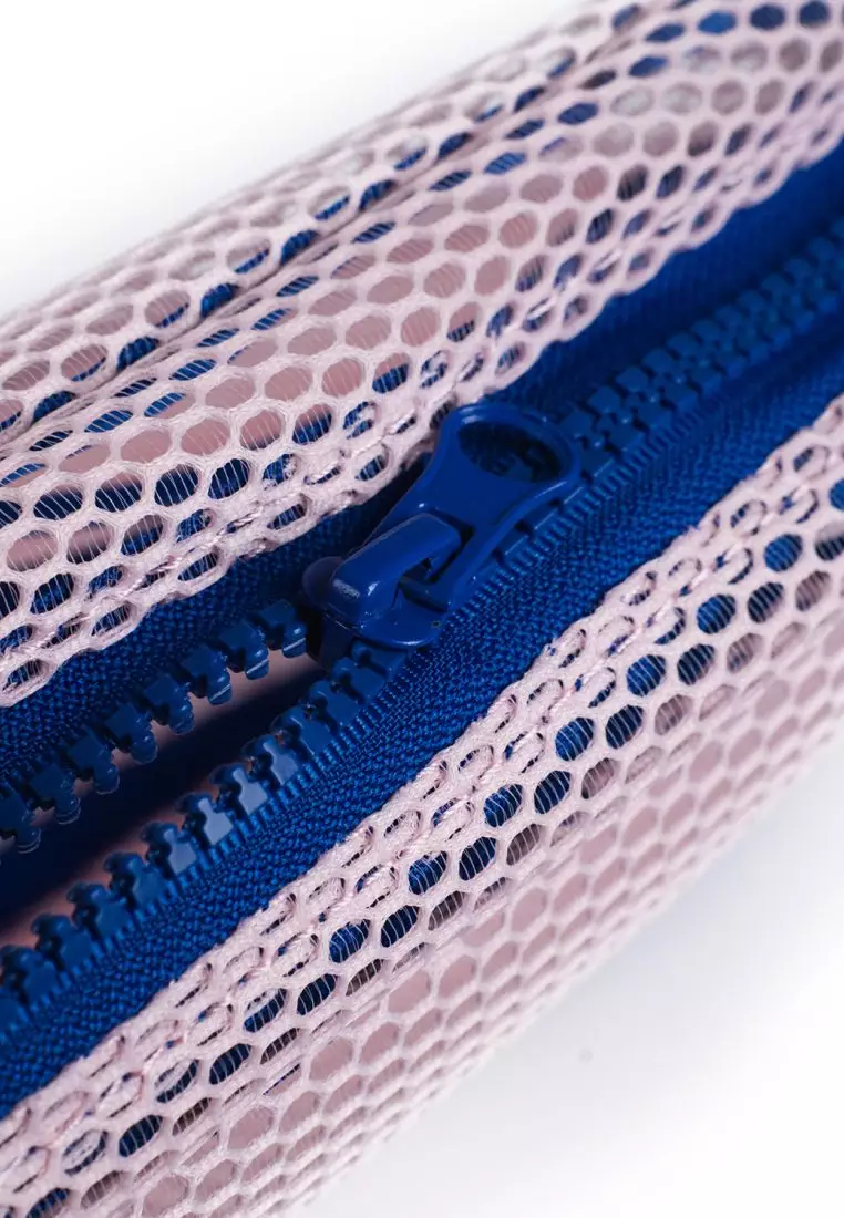 Crossing Jules Everywhere Mesh Pouch (Large) - Pink/Blue