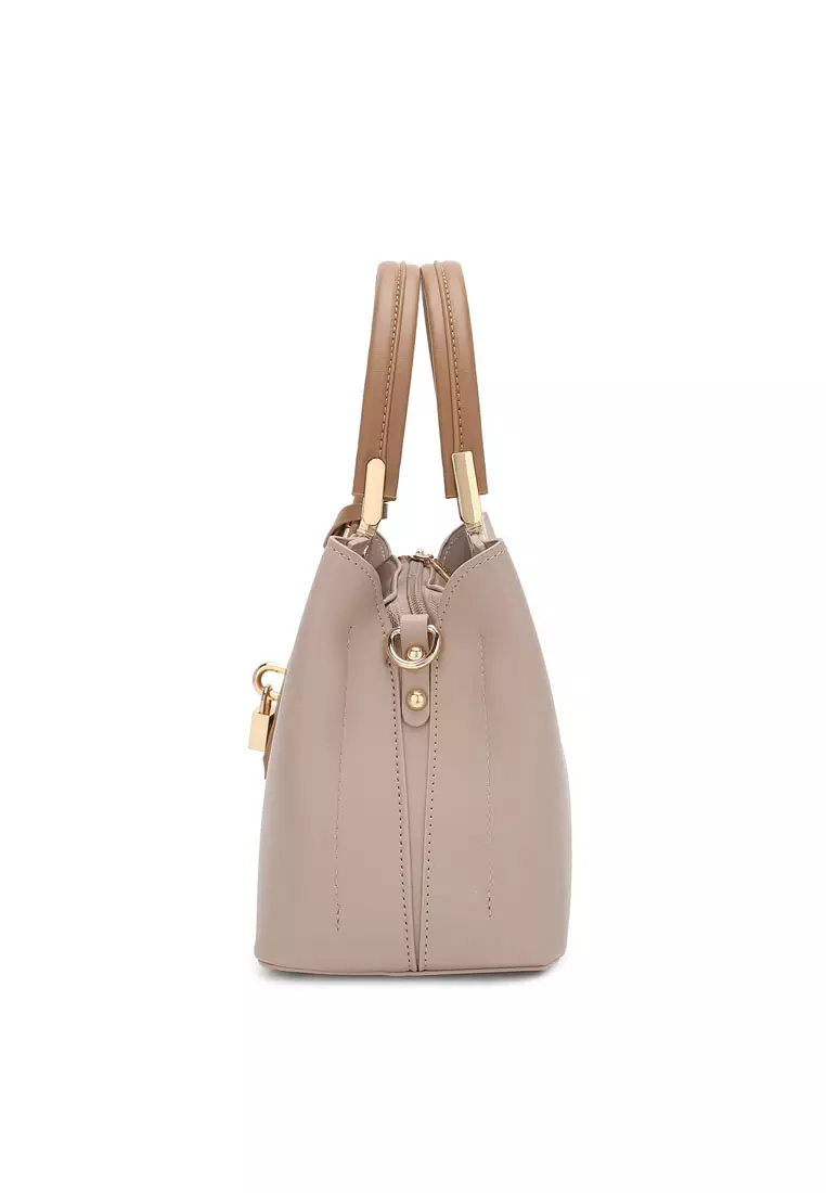 Women's Top Handle Bag / Sling Bag / Crossbody Bag - Brown