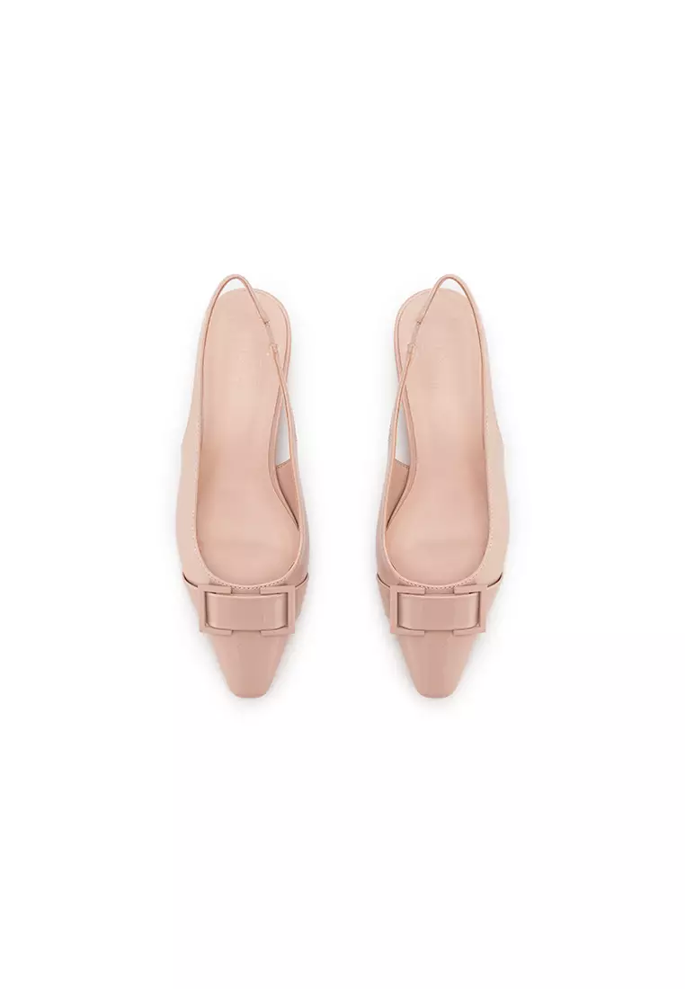 SPRAY BUCKLED WITH SLINGBACK PUMP