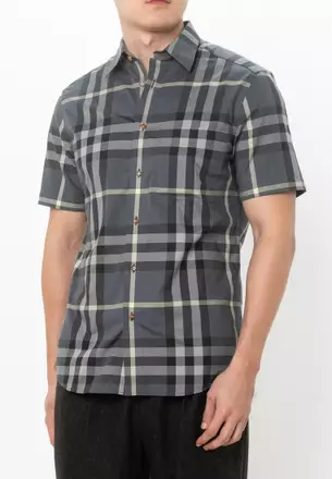 トップス Burberry shirt short sleeves Short sleeve shirt with check pattern | Emporium