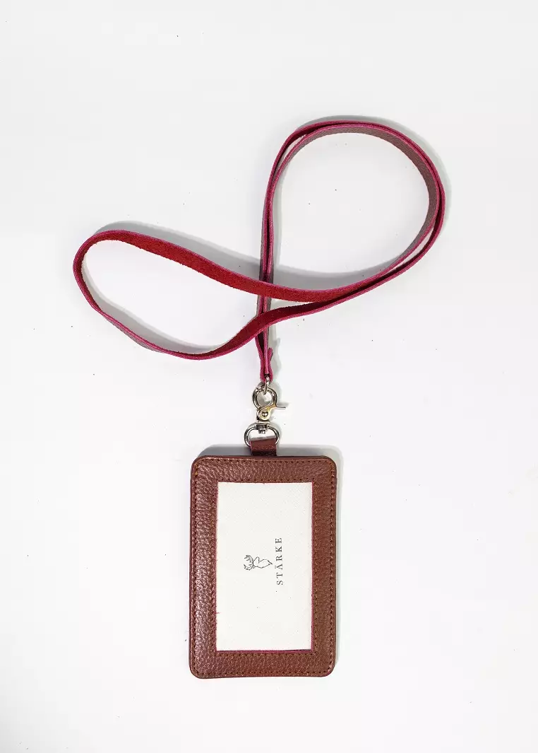 Jual Starke Leather Co STARKE's ID Card Holder Hustle Hog Maroon Mill ...